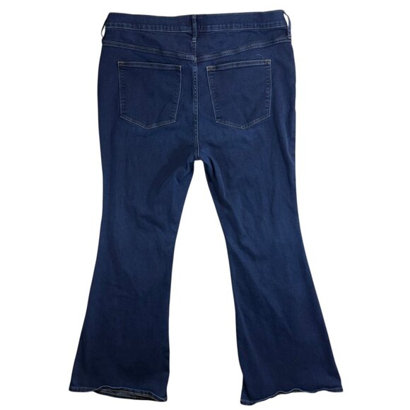 J.Crew 33X32 Full Length Flare Jean Dark Wash Stretch Denim High Rise Classic - Picture 2 of 11